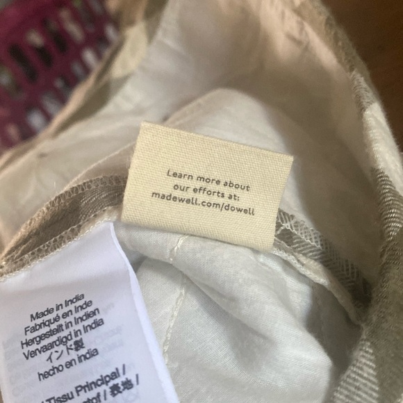 Madewell Curvy Quilted Flannel Mini Skirt in Gingham Check NWT Women’s Size 8 - Picture 9 of 12